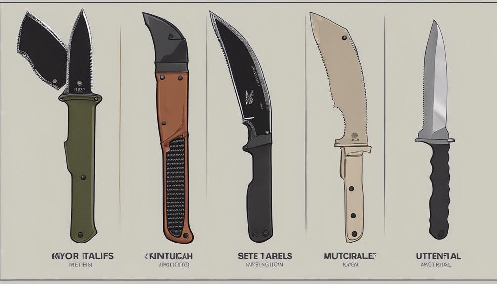 assessing knife sheath materials